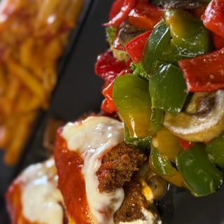 Eggplant Rollatini with mixed vegetables